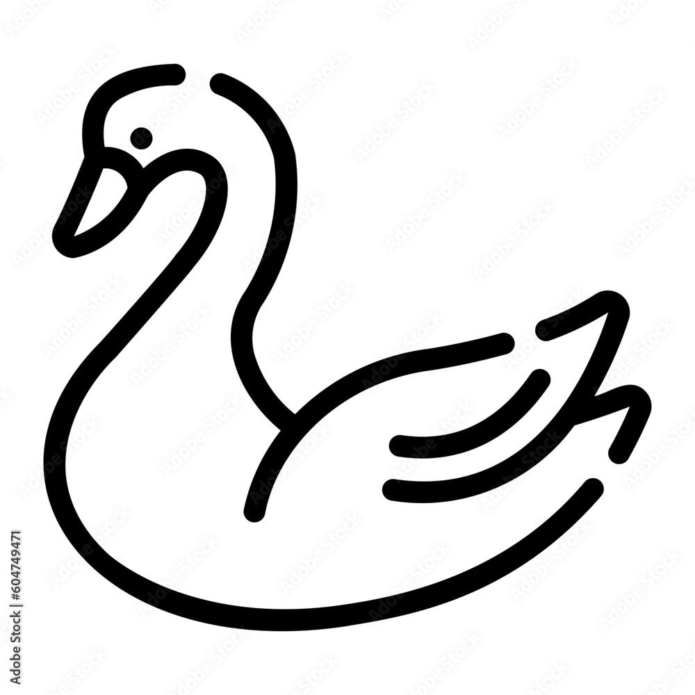 swan Line Icon swan Line Icon