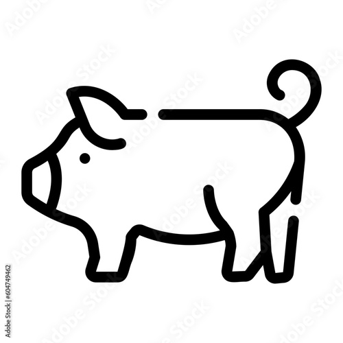 pig Line Icon