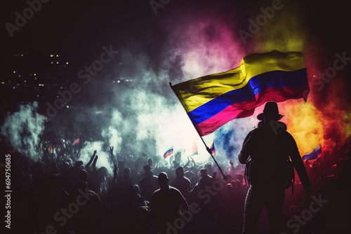 Independencia de Colombia, Colombia national day, independence holiday, banner poster postcard, patriotism, pride, authenticity official symbols and colors, July 20, background.