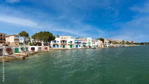 Panoramic view of the port of Portocolom - Majorca