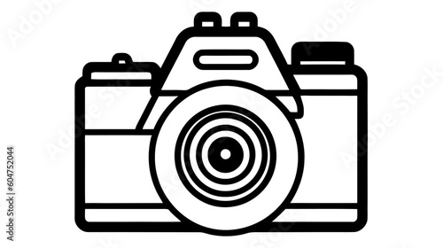 Camera icon, flat photo camera vector isolated. Modern simple snapshot photography sign
