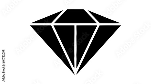 Vector brilliant, diamond line icon. linear style sign for mobile concept and web design