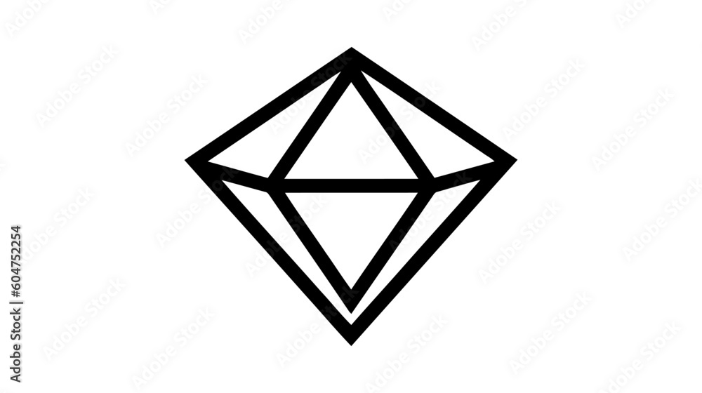 Vector brilliant, diamond line icon. linear style sign for mobile concept and web design Vector brilliant, diamond line icon. linear style sign for mobile concept and web design