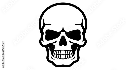 Skull and bones mortal symbol vector illustration isolated on white background