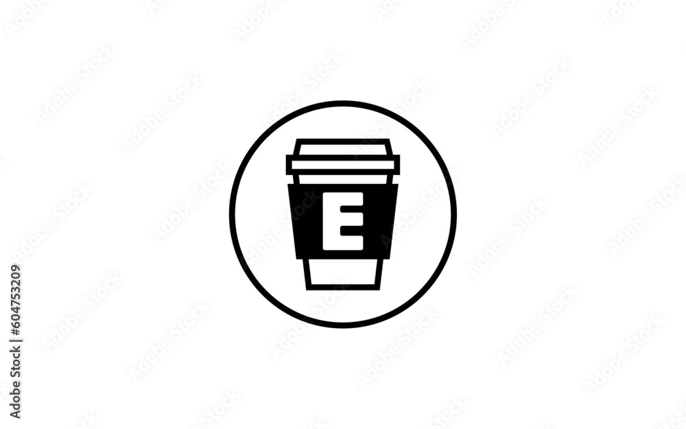 E cafe letter logo template E cafe letter logo template
