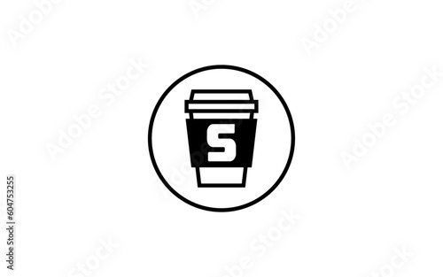 S cafe letter logo template