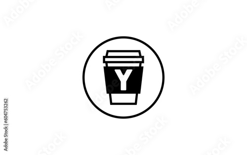 Y cafe letter logo template