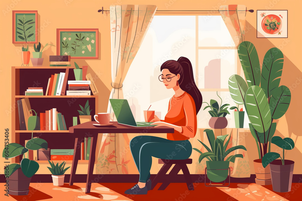 person working on laptop cartoon person working on laptop cartoon