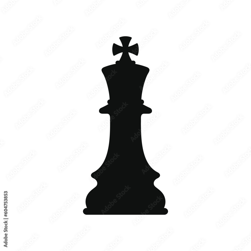 King chess icon isolated on white background King chess icon isolated on white background