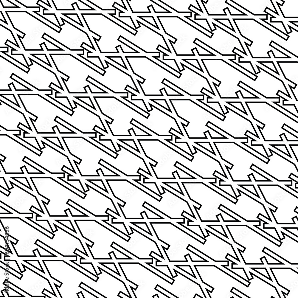 Contour geometric pattern with repeating elements Contour geometric pattern with repeating elements