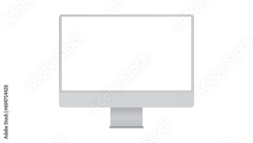 monitor imac style for PC on transparent background. PNG