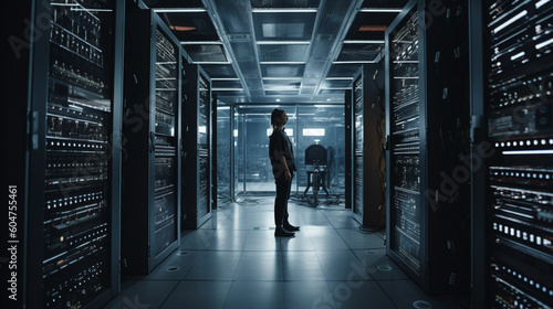 futuristic server room