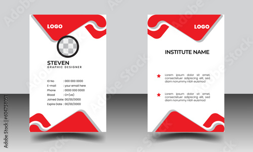 double sided creative modern ID card design template.