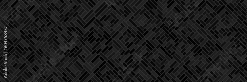 Abstract diagonal inverse black or dark gray 3d geometric small cube or box shape tiles background or pattern design.