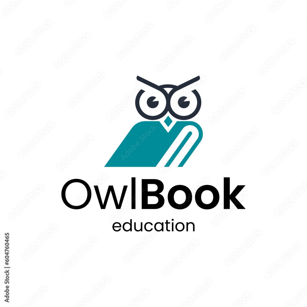 Modern owl and book combination logo. It is suitable for use as educational logos. Modern owl and book combination logo. It is suitable for use as educational logos.