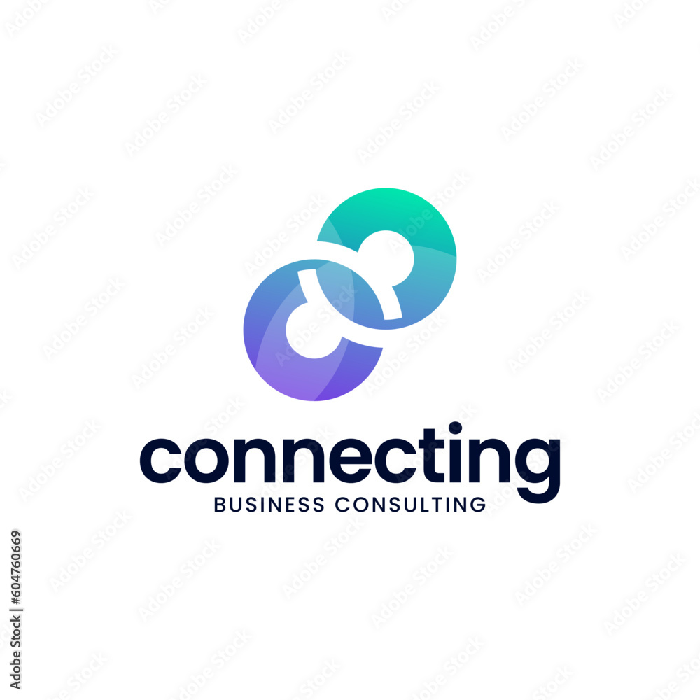 Modern logo combination of letter C and two connected people. It is suitable for use for logos related to cooperation. Modern logo combination of letter C and two connected people. It is suitable for use for logos related to cooperation.
