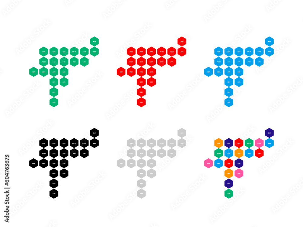 佐賀県 地図_デフォルメ⑤ 佐賀県 地図_デフォルメ⑤