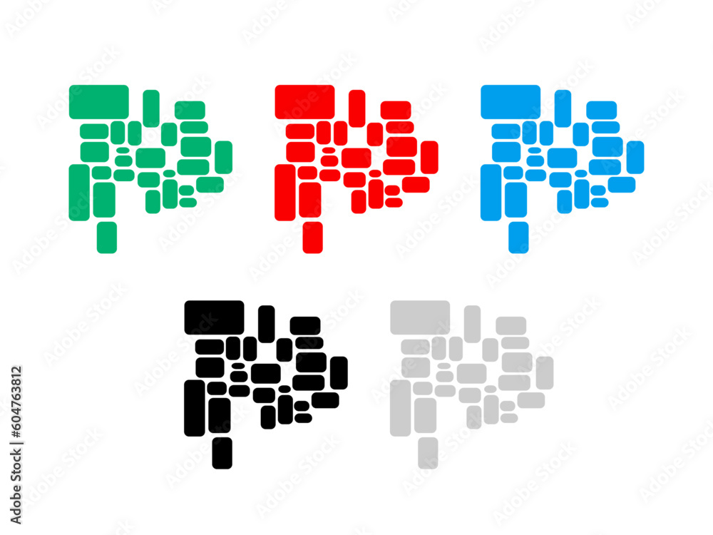 山梨県　地図_デフォルメ⑧