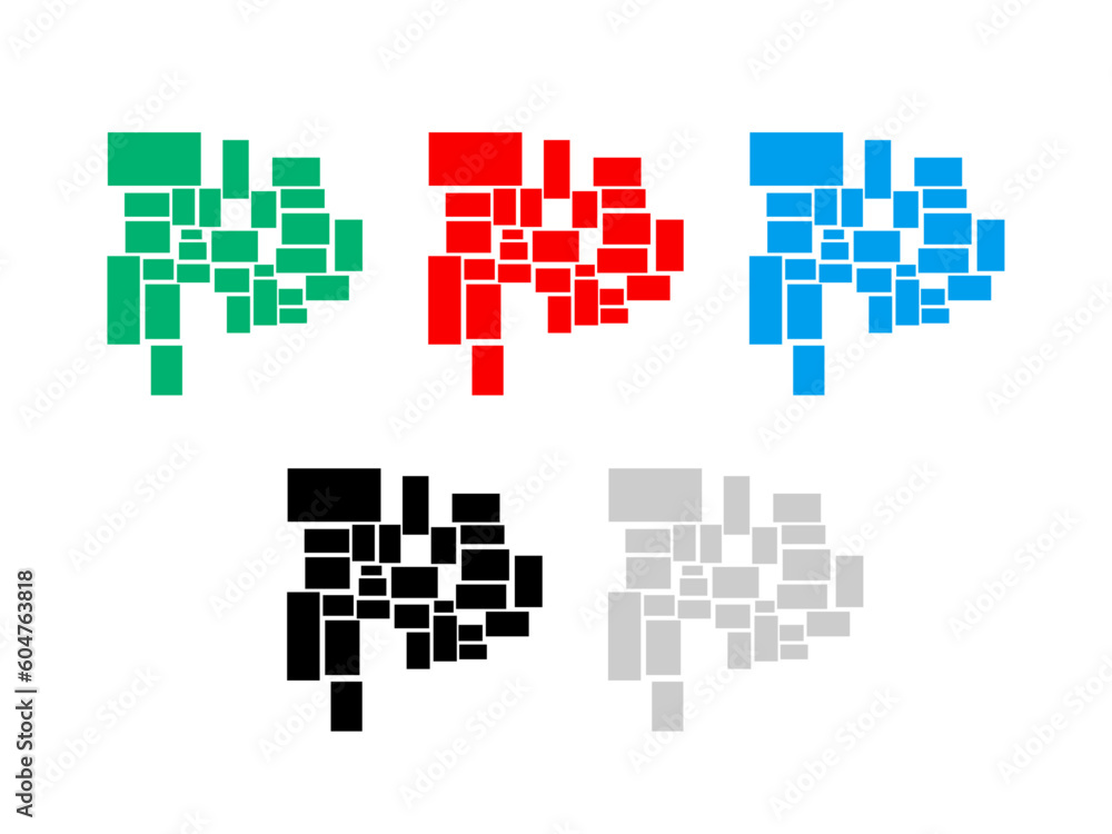 山梨県　地図_デフォルメ⑦