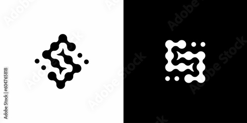 molecule s letter connection logo designs icon symbol vector