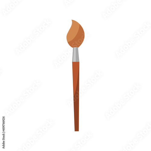 Artistic paint brush simple icon or symbol, flat vector illustration isolated.