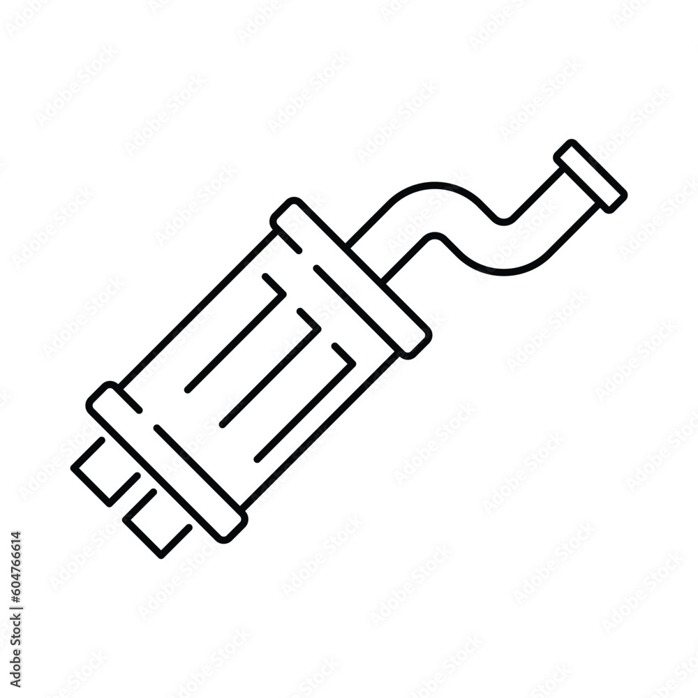 Exhaust pipe icon design, isolated on white background. vector illustration