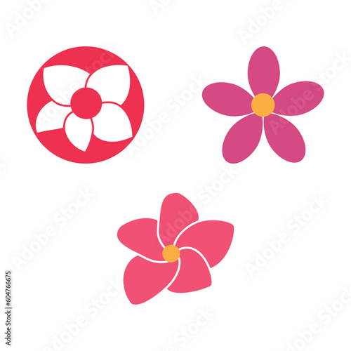 Beauty plumeria icon flowers design illustration symbol