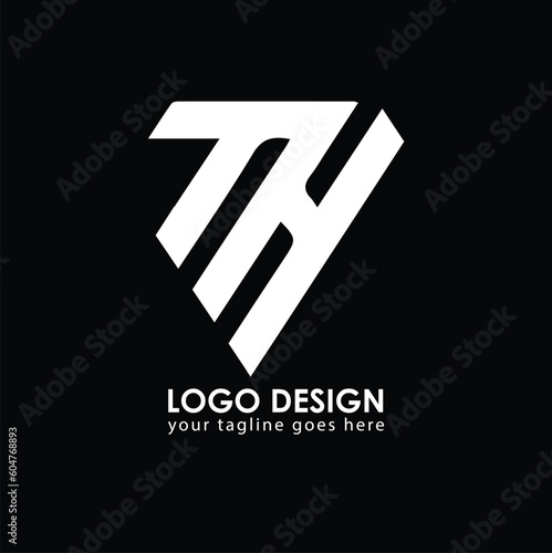 TH TH Logo Design, Creative Minimal Letter TH TH Monogram