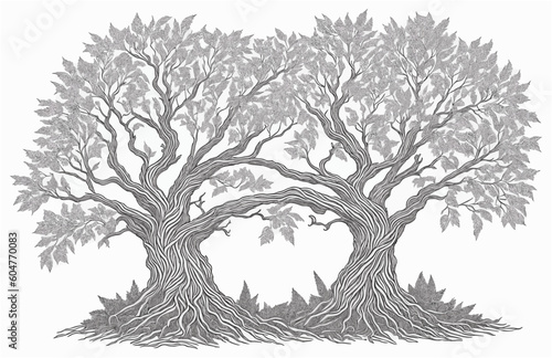 Rooted resilience: Deep-reaching roots anchoring firmly, defying winds of adversity, symbolizing strength and tenacity.