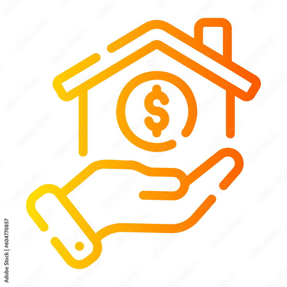 loan Line Gradient Icon loan Line Gradient Icon