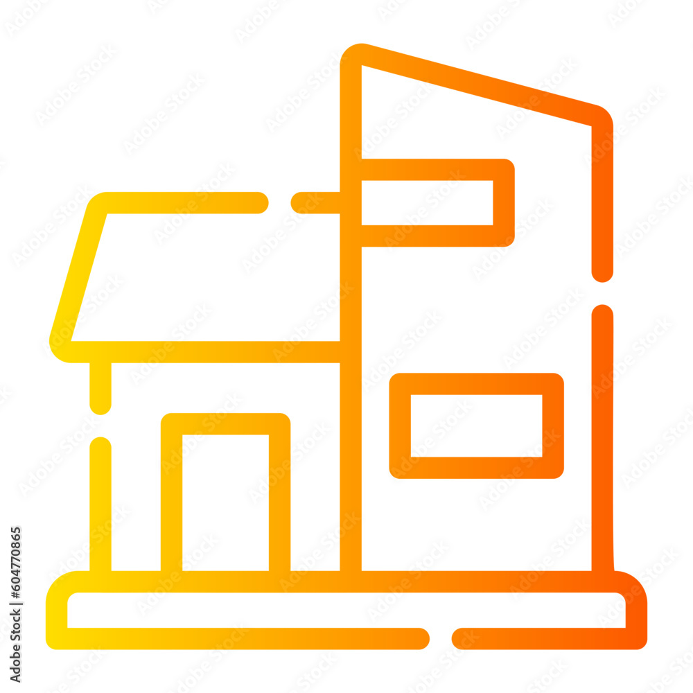 residential Line Gradient Icon residential Line Gradient Icon