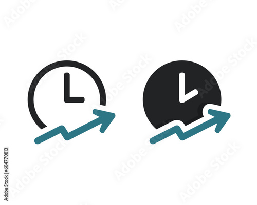 Time statistic icon. Illustration vector