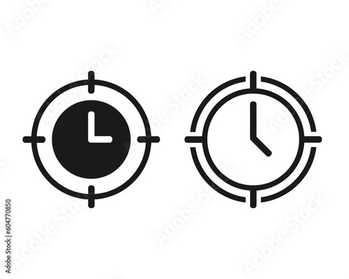 Time  target icon. Illustration vector