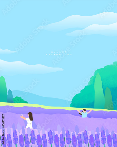 다양한 여름 배경 일러스트 08

