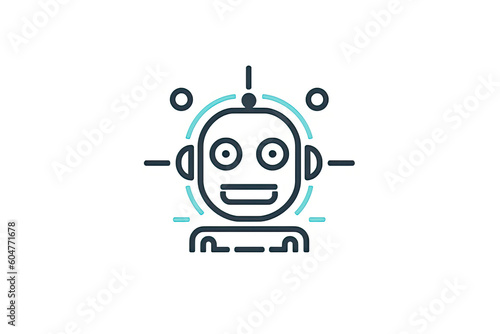Ai Robot thin line icon. Creative simple design from artificial intelligence icons collection.AI Generative