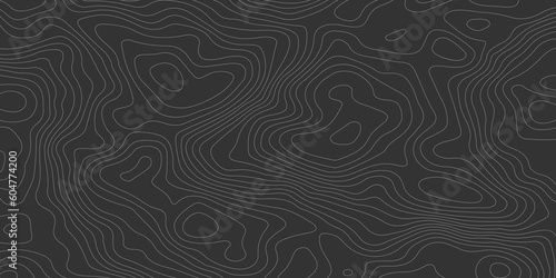 Abstract wave curved lines topographic contours map background. Abstract geographic wavy and curve grid lines map background.