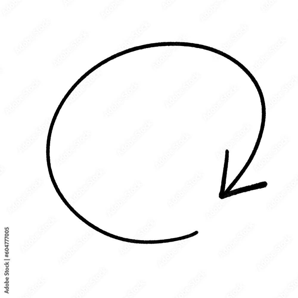 Arrow Line Shape Isolated on white background