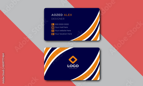 Creative and modern business card design, simple and minimalist, corporate visiting card