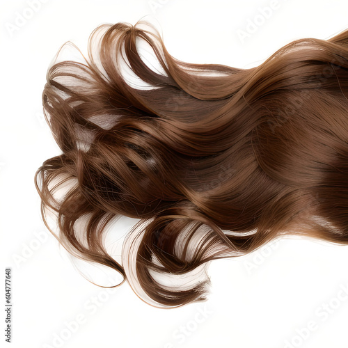 long hair isolated on white