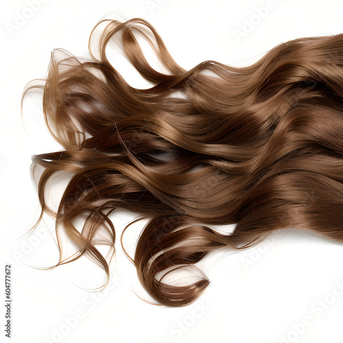 long hair isolated on white background