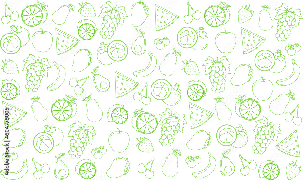 fruits Seamless hand drawn doodle pattern—illustration for backgrounds, cards, posters, banners, textile prints, covers, and web design. Eat healthy—vector icons. fruits Seamless hand drawn doodle pattern—illustration for backgrounds, cards, posters, banners, textile prints, covers, and web design. Eat healthy—vector icons.