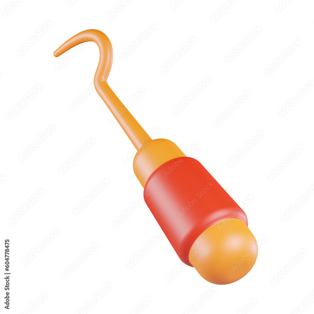 Dental Scaler Tool 3D Icon Dental Scaler Tool 3D Icon
