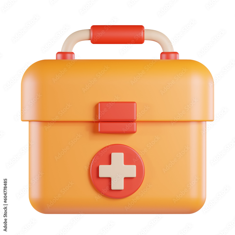 Obraz premium First Aid Kit 3D Icon