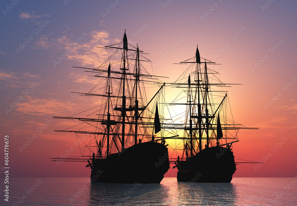 Sailboat in the sea. Sailboat in the sea.