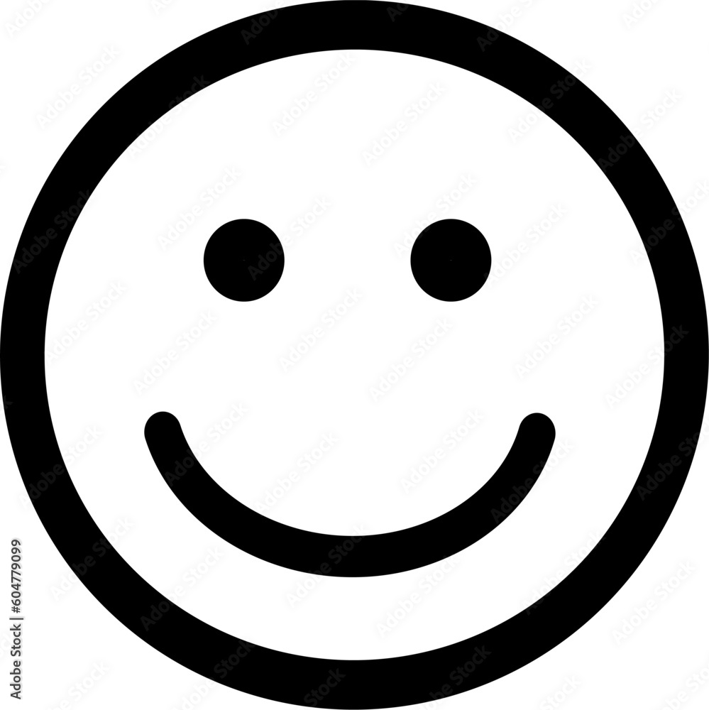 Smile face emoticon/emoji line art vector icon for apps and websites. Replaceable vector design. Smile face emoticon/emoji line art vector icon for apps and websites. Replaceable vector design.