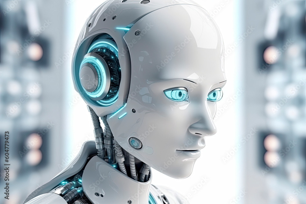 Robot of the future. The concept of chatting with artificial intelligence. chatbot, chatgpt. 3d rendering.AI Generative Robot of the future. The concept of chatting with artificial intelligence. chatbot, chatgpt. 3d rendering.AI Generative