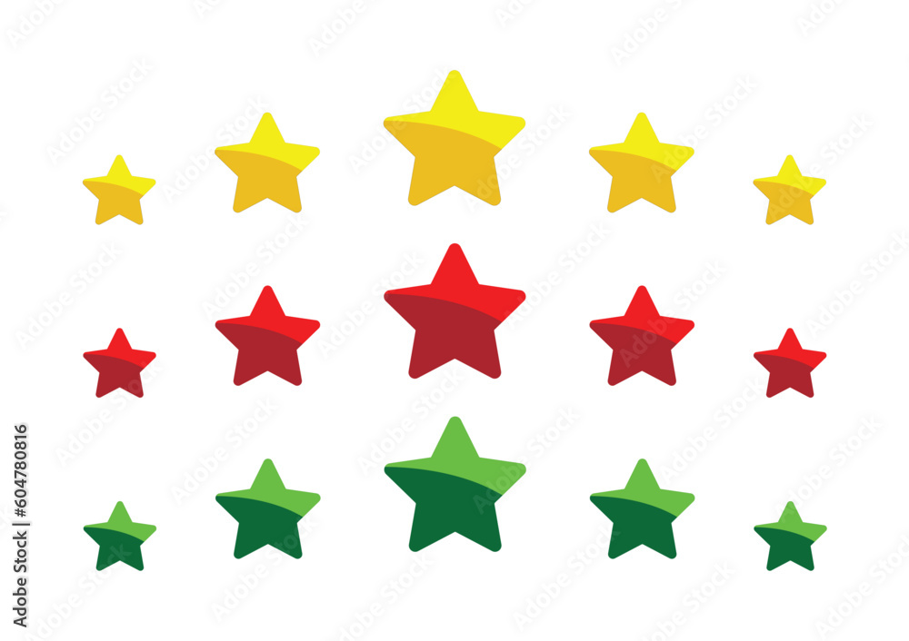 Five stars flat icon for apps and websites. Stars rating review icon. Vector illustration. Five stars flat icon for apps and websites. Stars rating review icon. Vector illustration.