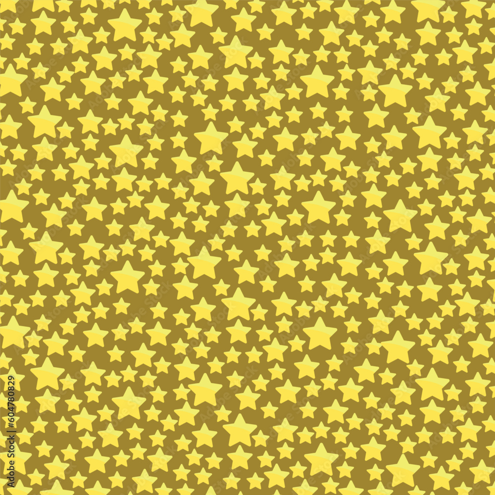 Seamless pattern with gold stars. Vector illustration.