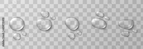 Vector drops of water. Drops png. Drops on the surface, on the glass png. Drops after rain. Condensation on the surface, on the glass.