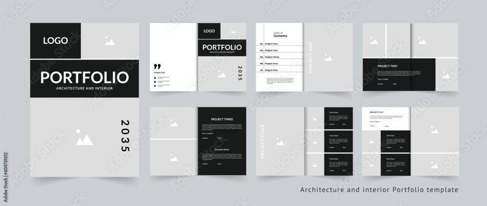 Architecture and interior portfolio or layout portfolio template design Architecture and interior portfolio or layout portfolio template design